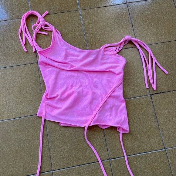 Ottolinger Pink Asymmetrical Tank - Picture 1 of 6